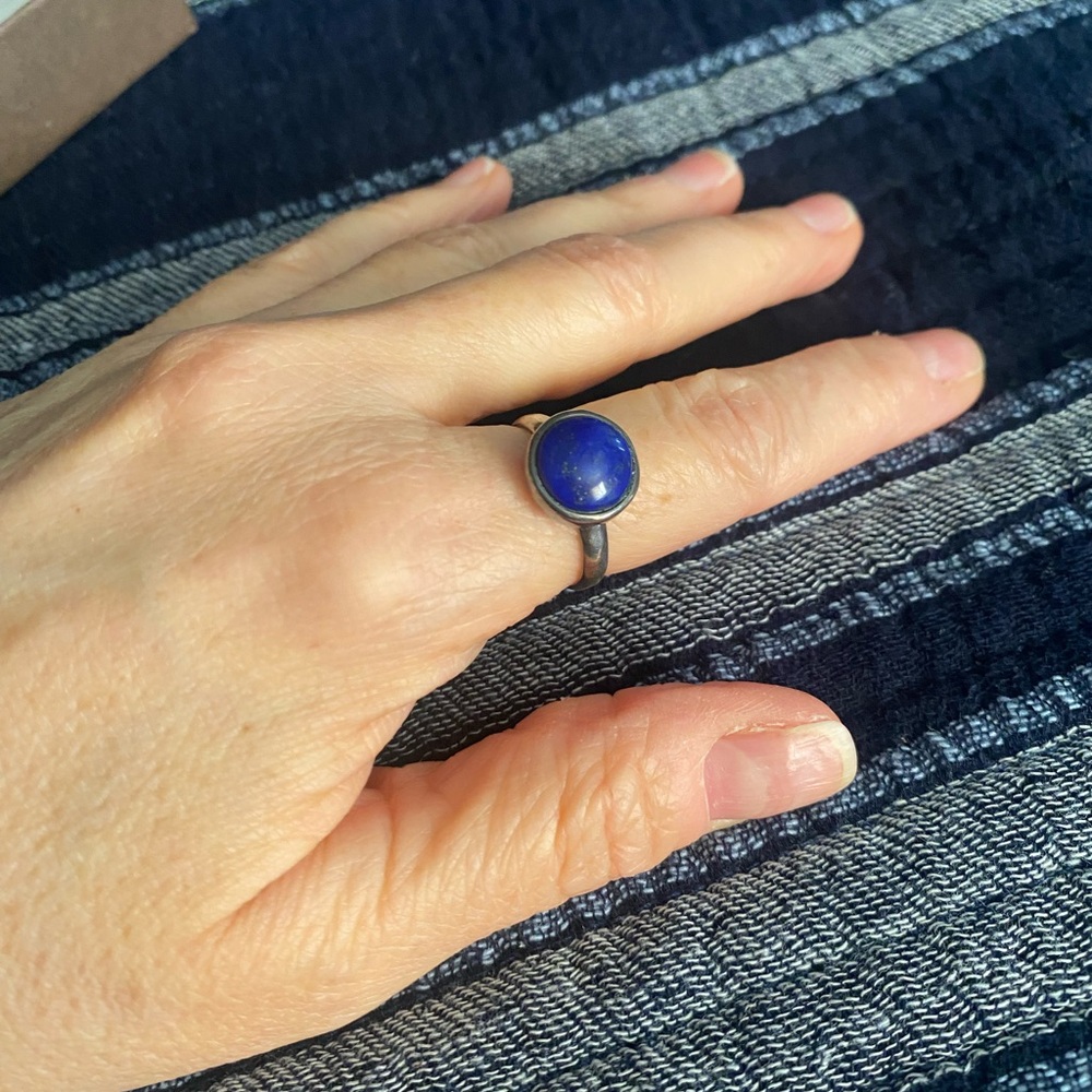 Silpada Silver Ring with Deep Blue Stone (lapis)